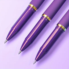 Fashionable Business Ballpoint Pen Purple Ink Metal Nib 0.7mm