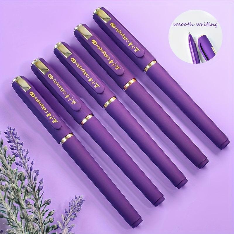 Fashionable Business Ballpoint Pen Purple Ink Metal Nib 0.7mm