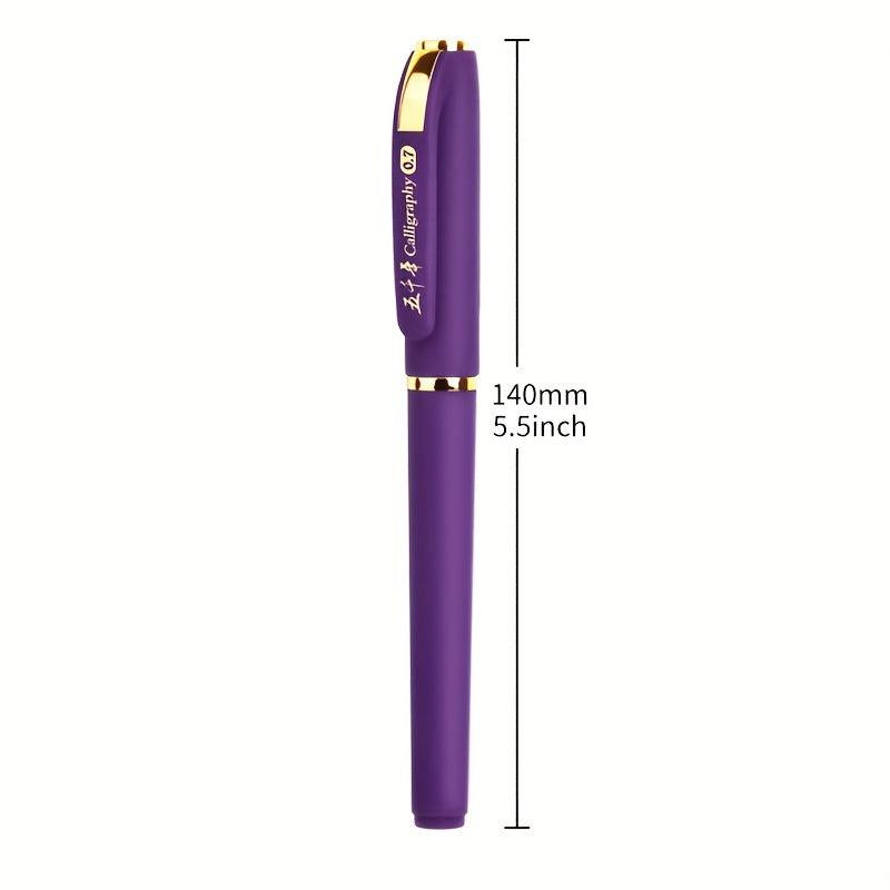 Fashionable Business Ballpoint Pen Purple Ink Metal Nib 0.7mm