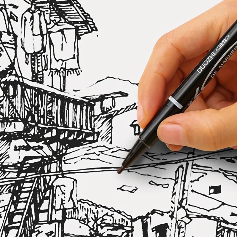0 5 1 0mm Double Head Marker Waterproof Brush Pens