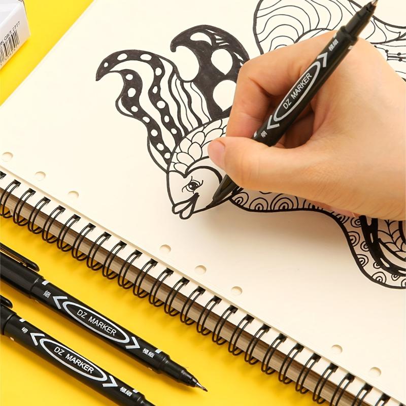 0 5 1 0mm Double Head Marker Waterproof Brush Pens