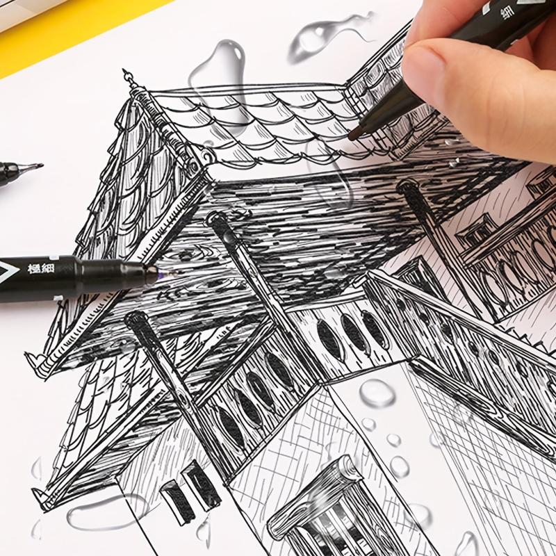 0 5 1 0mm Double Head Marker Waterproof Brush Pens
