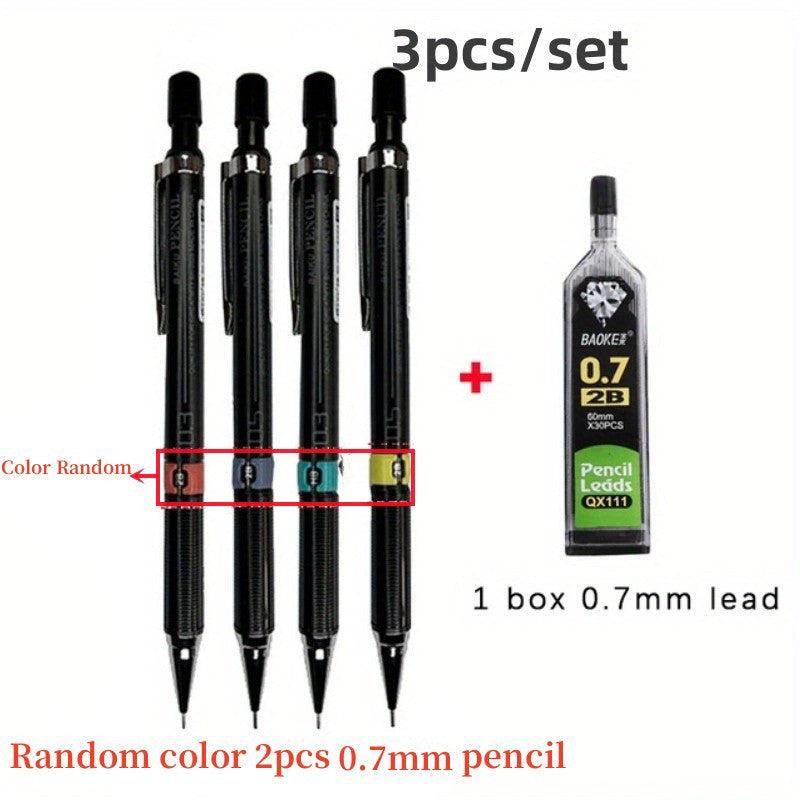 3pcs Mechanical Pencil Set Student Automatic Pencils with Eraser
