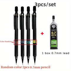 3pcs Mechanical Pencil Set Student Automatic Pencils with Eraser