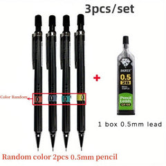 3pcs Mechanical Pencil Set Student Automatic Pencils with Eraser