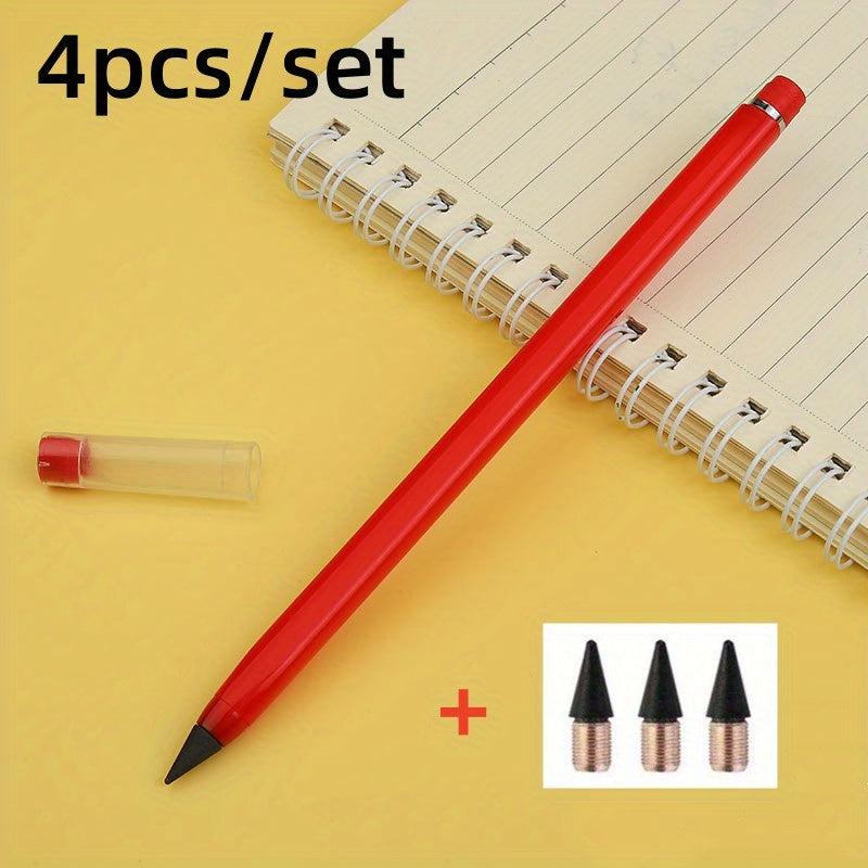 Eternal Pencil with 3 Tip Set Technology - 4pcs School Office Supplies