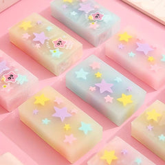 3pcs Creative Star Jelly Eraser Student Stationery Supplies