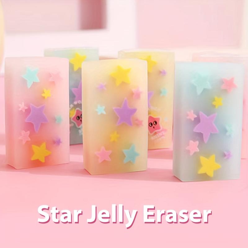 3pcs Creative Star Jelly Eraser Student Stationery Supplies