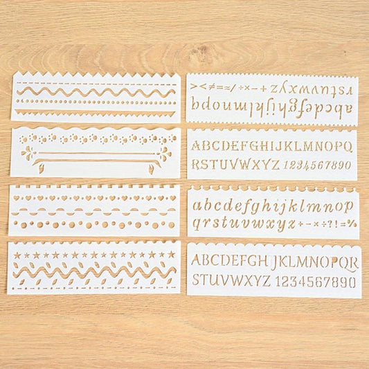 Kids Stencil Set 17 Letter Flower Leaf Weather Building Car & Animal Stencils
