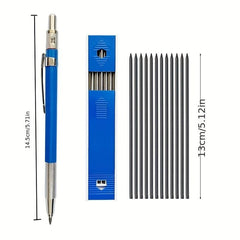 2pcs 2 0mm Mechanical Pencil Set for Office Writing School Art Sketching