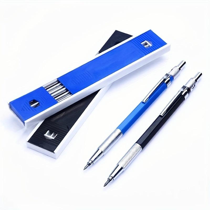 2pcs 2 0mm Mechanical Pencil Set for Office Writing School Art Sketching