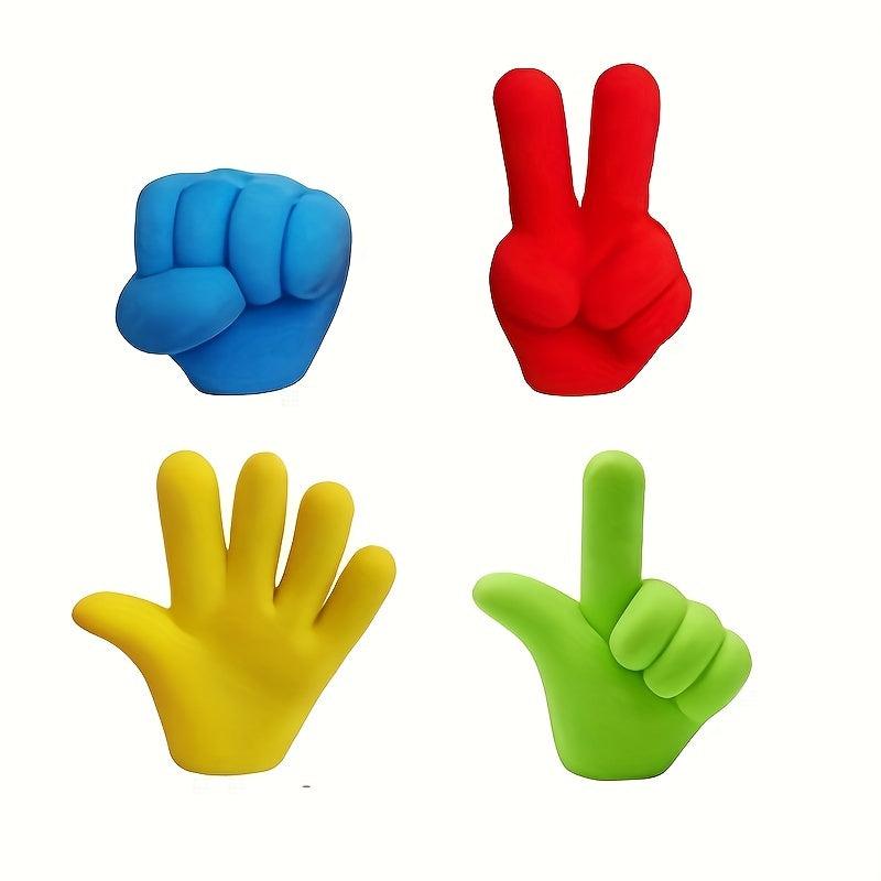 10pcs Funny Pencil Eraser Toppers Rubber Erasers Rock Paper Scissors Pencil Cap 