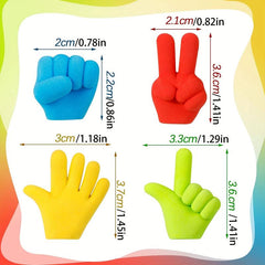 10pcs Funny Pencil Eraser Toppers Rubber Erasers Rock Paper Scissors Pencil Cap 