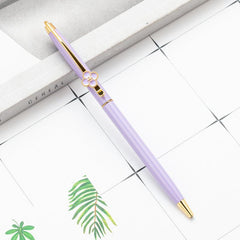 Stylish Four Leaf Grass Pen w/ Metal Ballpoint & Refill