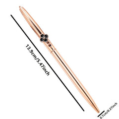 Stylish Four Leaf Grass Pen w/ Metal Ballpoint & Refill