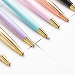 Stylish Four Leaf Grass Pen w/ Metal Ballpoint & Refill