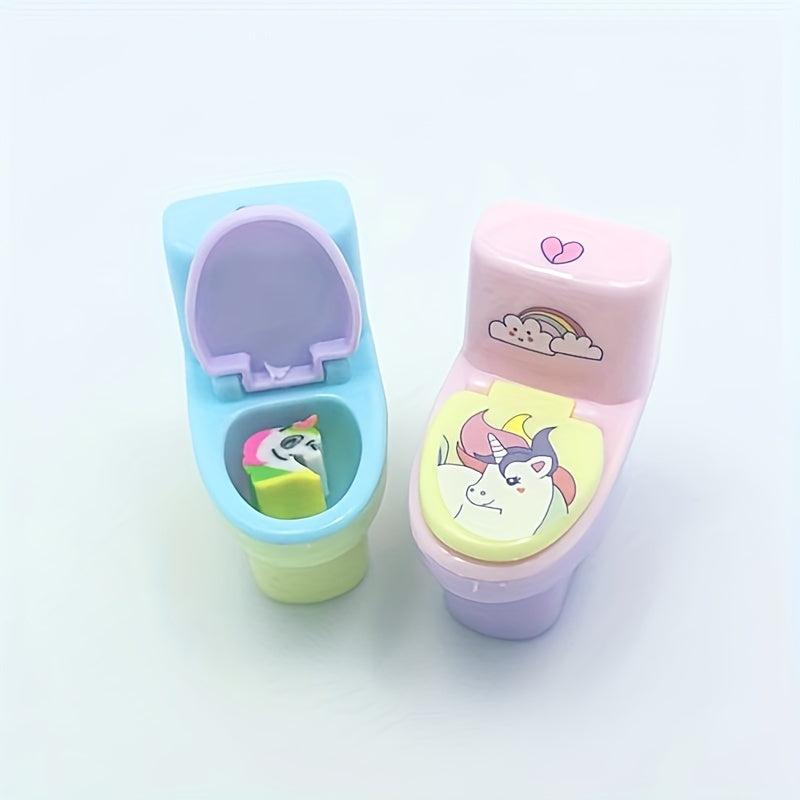 Toilet Pencil Sharpener Eraser Set