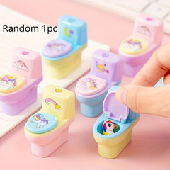Toilet Pencil Sharpener Eraser Set