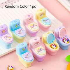 Toilet Pencil Sharpener Eraser Set