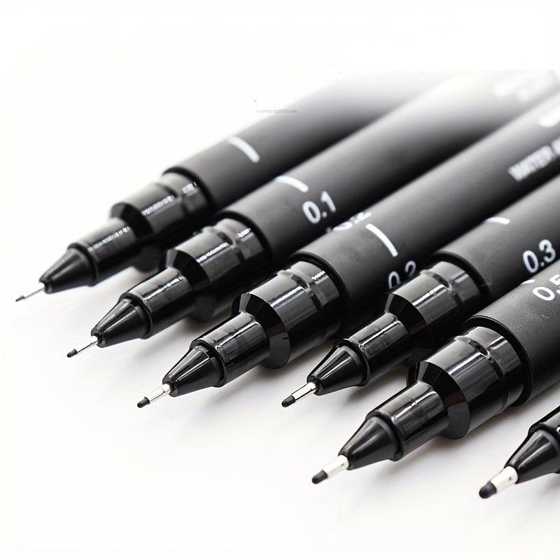 6 Tip Sizes Drawing Pens Fine Single Needle Technology Ink