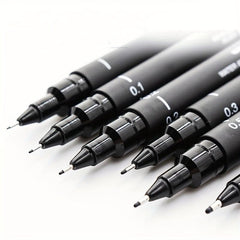 6 Tip Sizes Drawing Pens Fine Single Needle Technology Ink