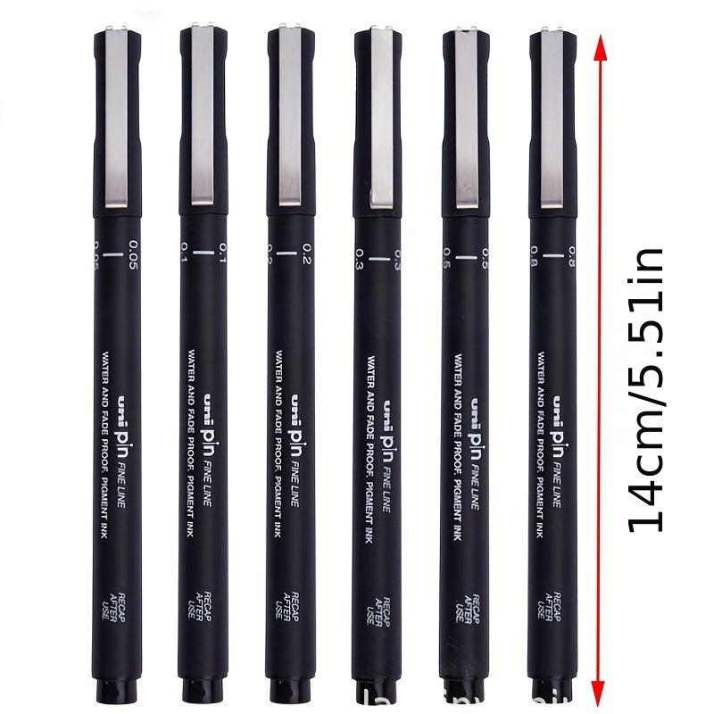 6 Tip Sizes Drawing Pens Fine Single Needle Technology Ink