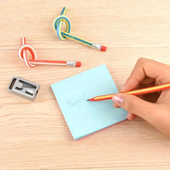 10pcs 17.78cm Flexible Soft Pencils Colored Striped Novelty Pencil