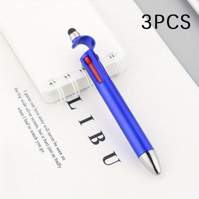 3-in-1 Multifunction Ballpoint Pen Phone Holder Touch Screen Office Stationery