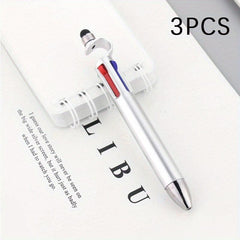 3-in-1 Multifunction Ballpoint Pen Phone Holder Touch Screen Office Stationery