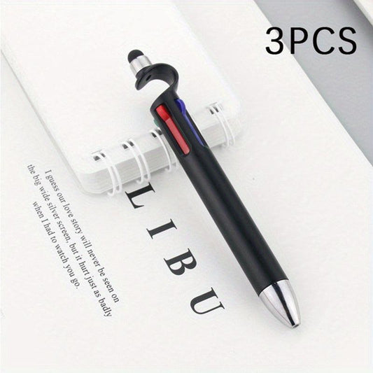 3-in-1 Multifunction Ballpoint Pen Phone Holder Touch Screen Office Stationery
