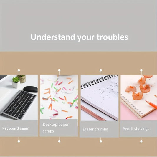 Portable Desktop Vacuum Cleaner Handheld Crumb Sweeper for Keyboard