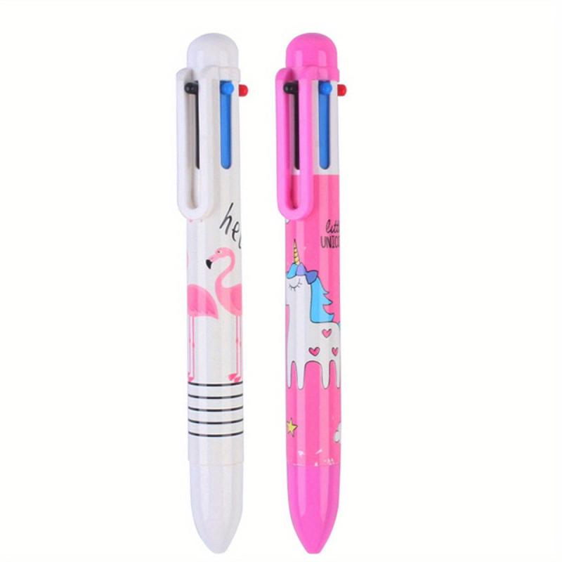 2pcs Flamingo Unicorn 6 Ballpoint Pen Student Writing Hand Account 0.55mm