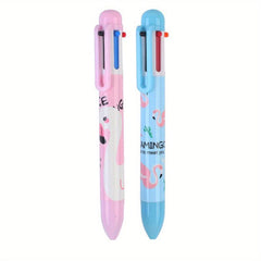 2pcs Flamingo Unicorn 6 Ballpoint Pen Student Writing Hand Account 0.55mm