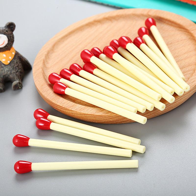 20pcs Matches Shaped Gel Pens for Writing & Drawing