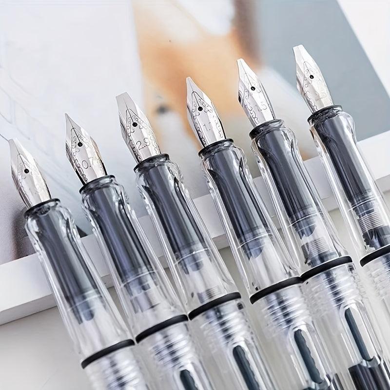 6 Transparent Fountain Pens for Art Gothic Lettering