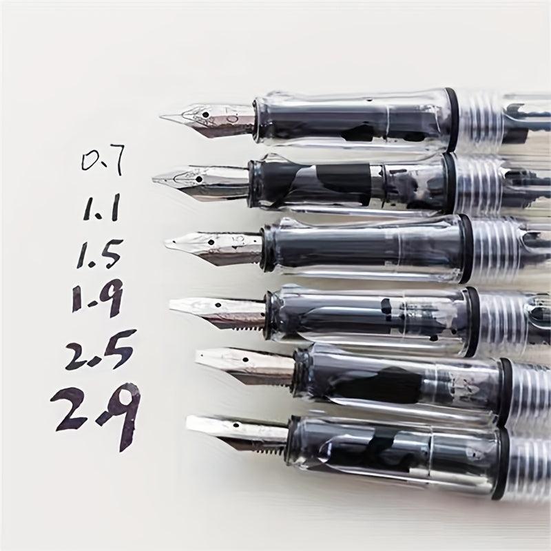 6 Transparent Fountain Pens for Art Gothic Lettering