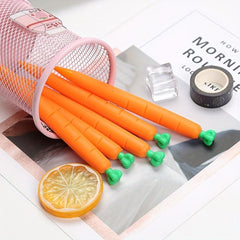 7mm Carrot Shaped Automatic Pencil Cartoon Soft Glue Pen for School
