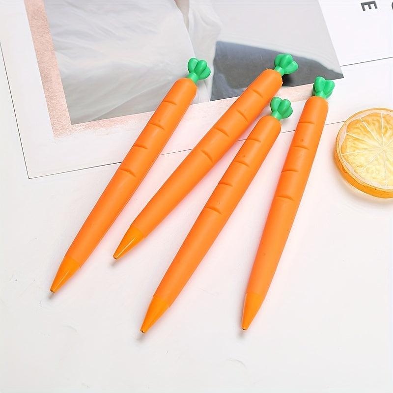 7mm Carrot Shaped Automatic Pencil Cartoon Soft Glue Pen for School