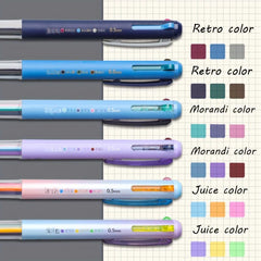 6pcs Retractable Gel Ink Pens 0.5mm 8 Colors for Journaling Note Taking