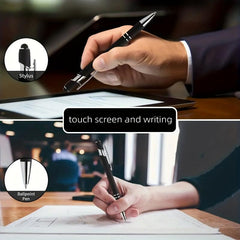 7pcs Metal Ballpoint Pen Inspirational Quotes Touch Screen 2n1 Ink