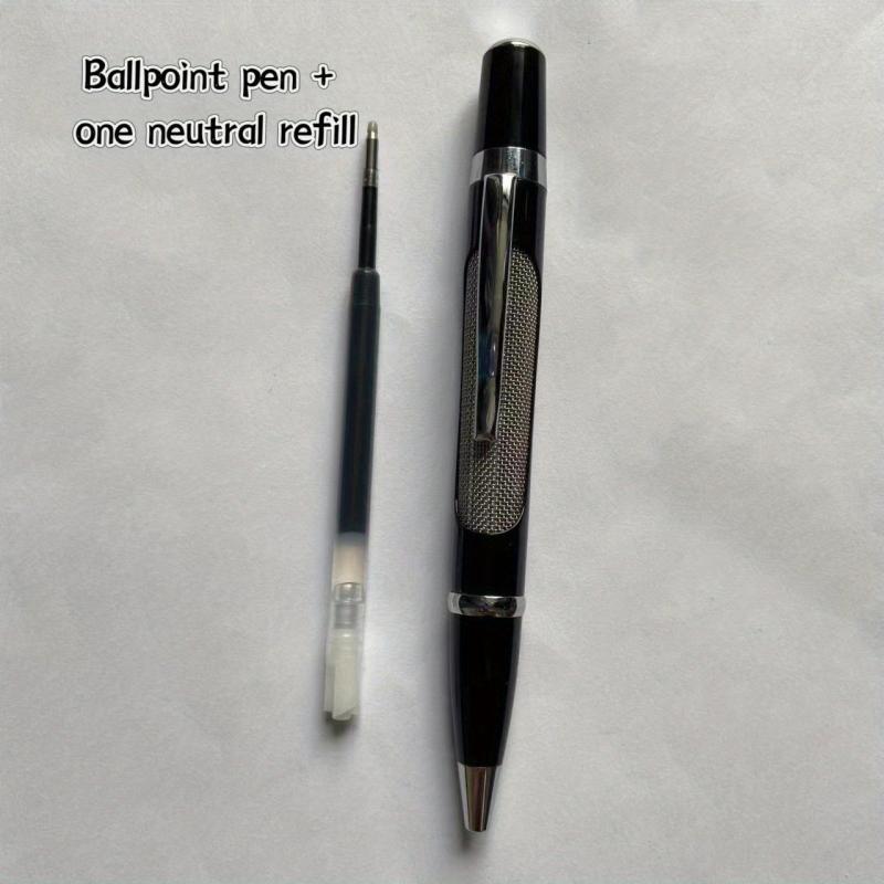 Metal Roller Ballpoint Pen with Telescopic Gel Pen and Refill