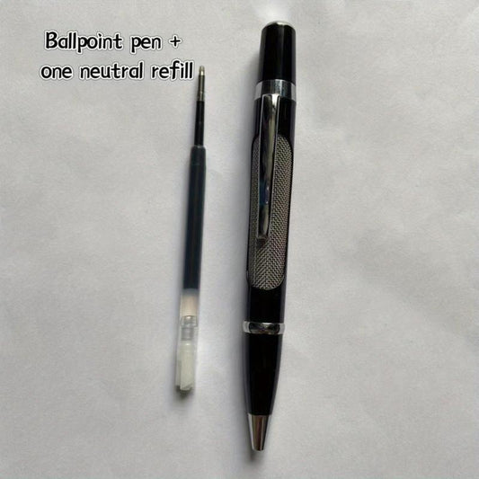 Metal Roller Ballpoint Pen with Telescopic Gel Pen and Refill