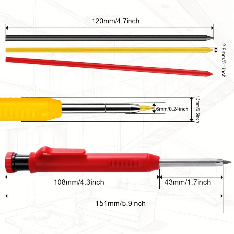 Carpenter Pencil Deep Hole Mechanical Pencil Marker