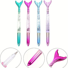 2pcs Mermaid Pens 1mm Ballpoint Pens for Home School and Office Stationery