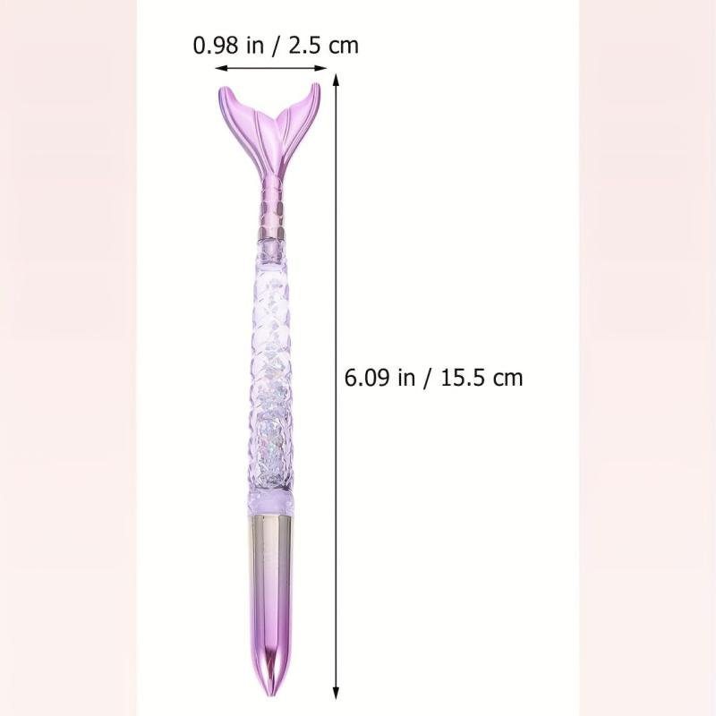 2pcs Mermaid Pens 1mm Ballpoint Pens for Home School and Office Stationery