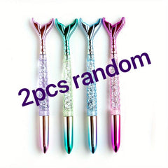 2pcs Mermaid Pens 1mm Ballpoint Pens for Home School and Office Stationery