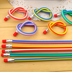 10pcs Deformable Pencil Bending Pen Soft Writing