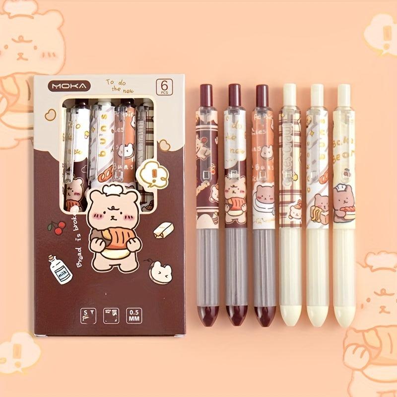 6pcs Baking Bear Finger Guard Gel Pen