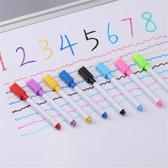 5pcs Erasable Whiteboard Markers with Built In Eraser for Office & School