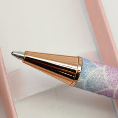 PU Golden Onion Glitter Metal Gift Ballpoint Pen For Women Girls